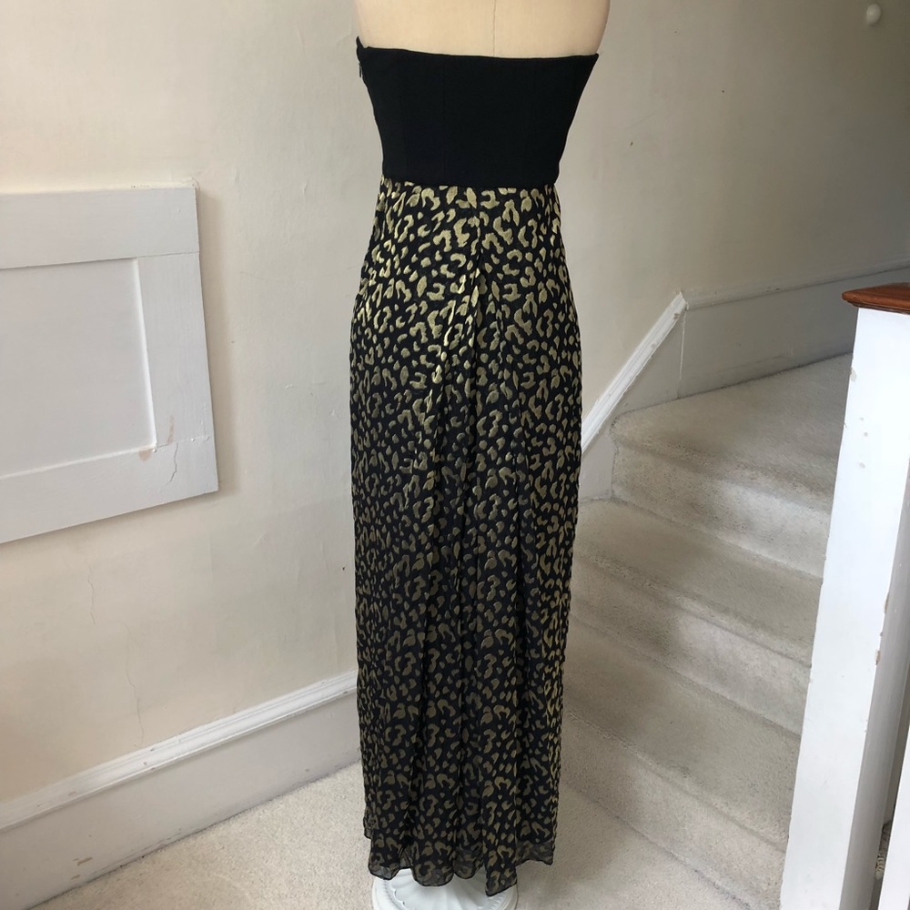 DVF Adriana Strapless Silk Leopard Maxi Dress EUC - Picture 5 of 8